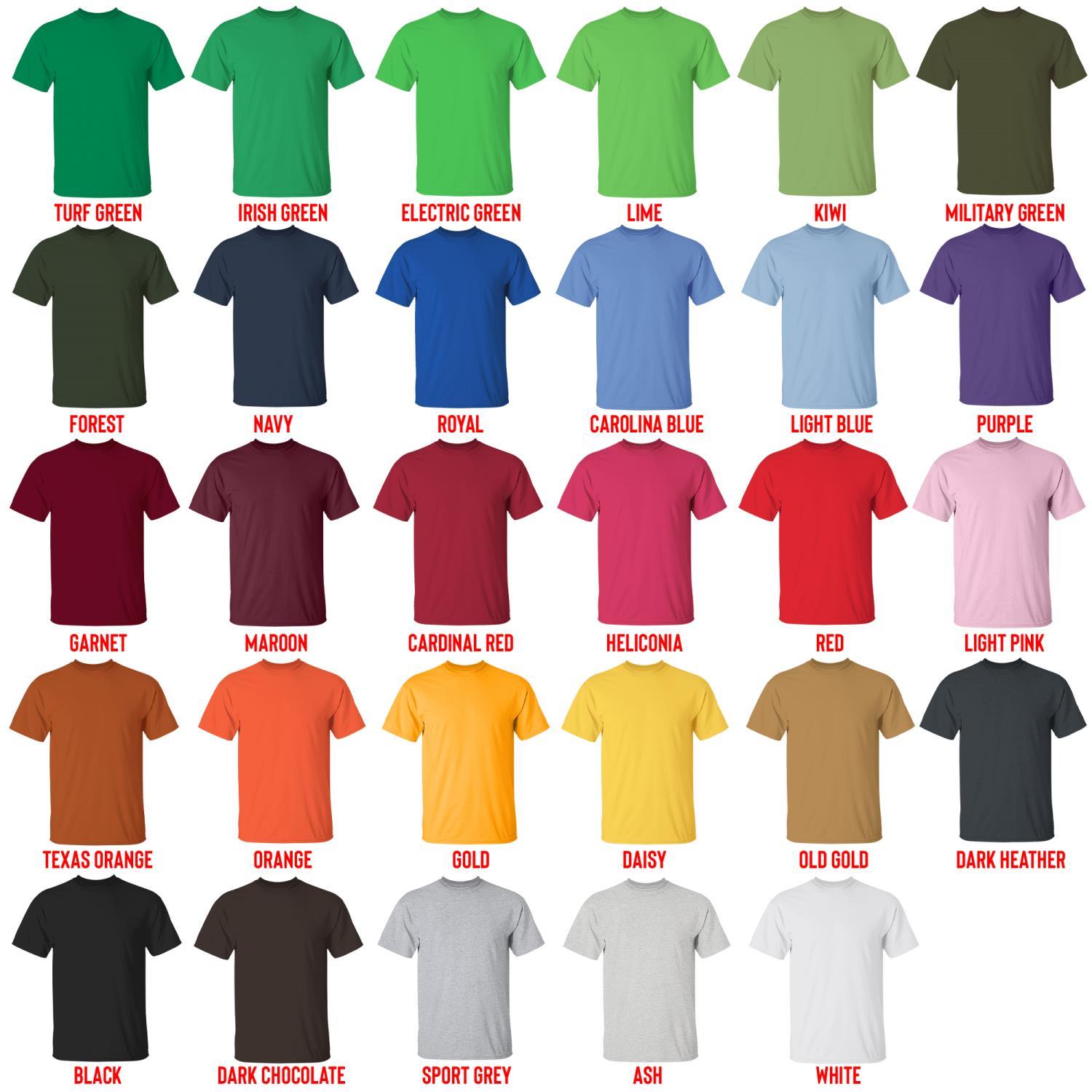 t shirt color chart - Jacksepticeye Merch